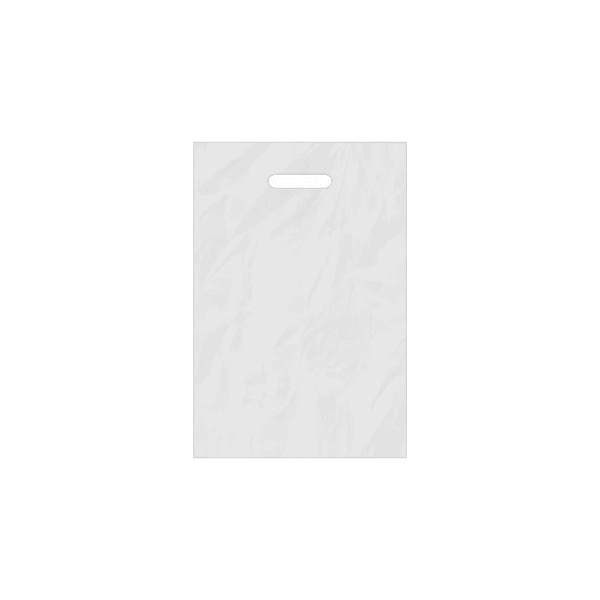 Igelitová taška LDPE bílá se zpevněným průhmatem (ZUD) 30×40 cm