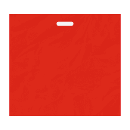 Igelitová taška LDPE červená se zpevněným průhmatem (ZUD) 65×55 cm