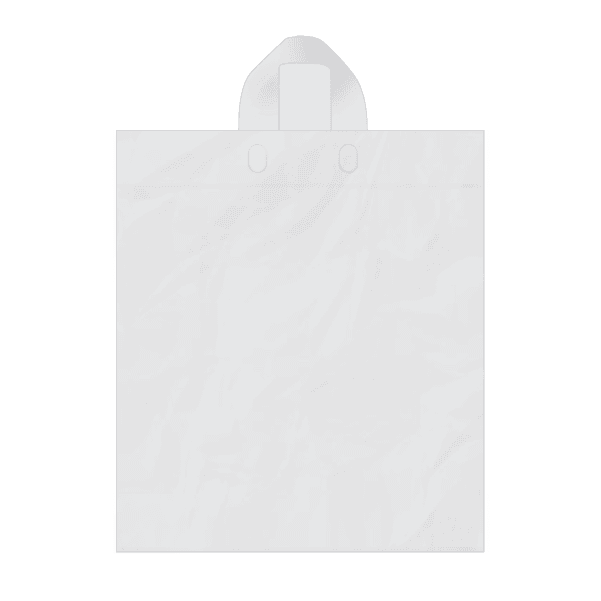 Igelitová taška LDPE bílá s páskovým držadlem (PDD) 40×46 cm