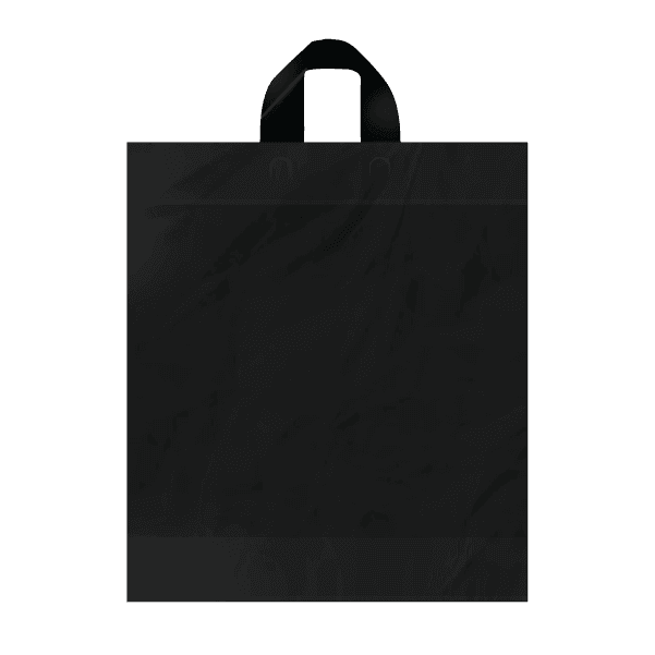 Igelitová taška LDPE černá s páskovým držadlem (PDD) 40×46 cm