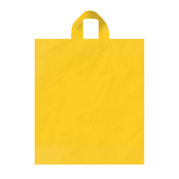 Igelitová taška LDPE žlutá s páskovým držadlem (PDD) 40×46 cm