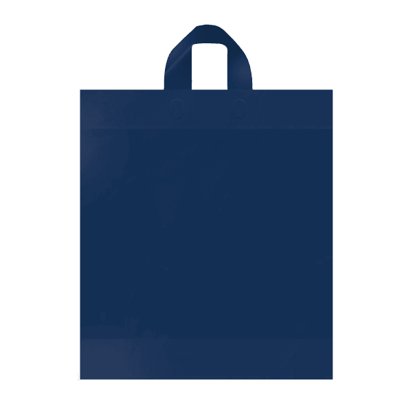 Igelitová taška LDPE tmavě modrá s páskovým držadlem (PDD) 40×46 cm