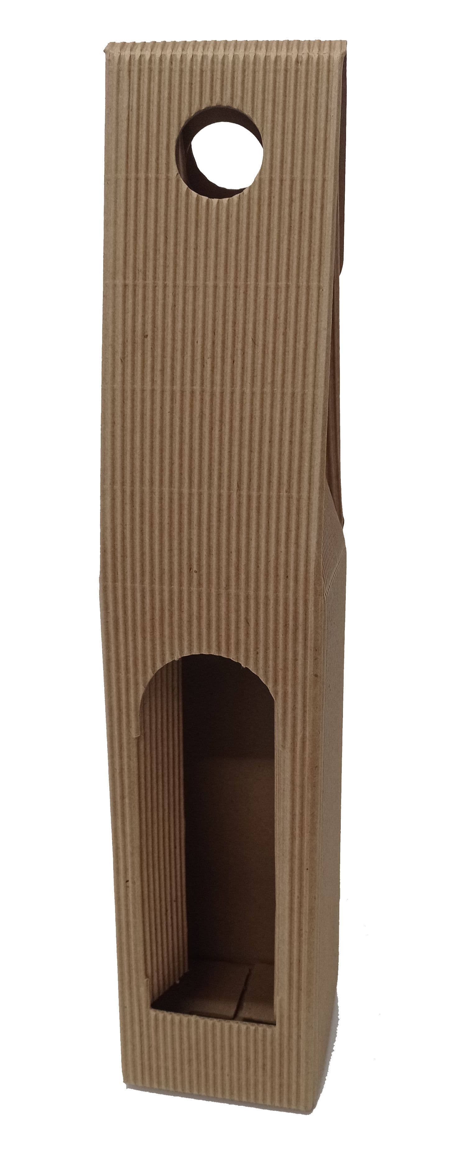 Krabice na víno hnědá 8×8×40 cm na 1 láhev