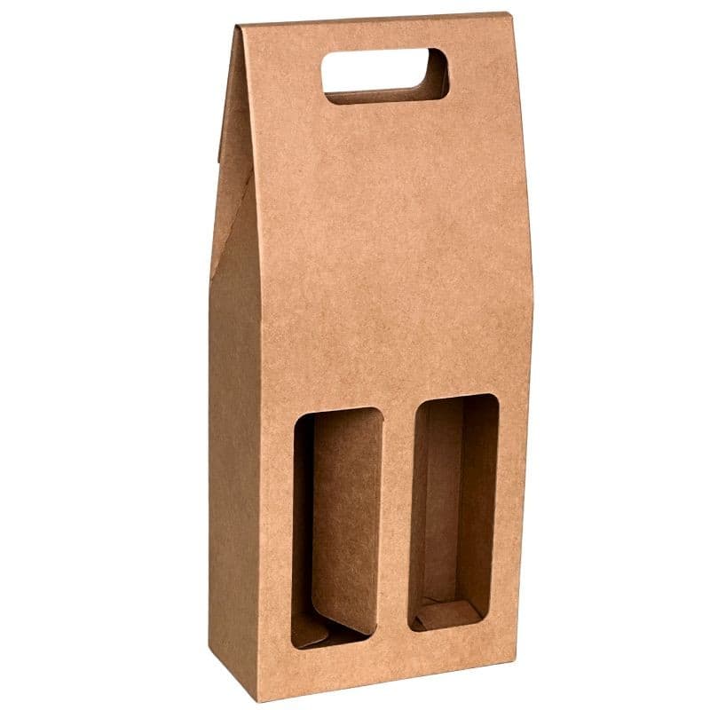 Krabice na víno hnědá 17×8,5×39,5 cm na 2 láhve